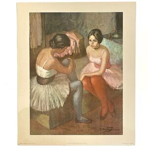 Carmen Ventosa 11x14 Lithograph Card Stock Printed In Spain Dancers Ballet